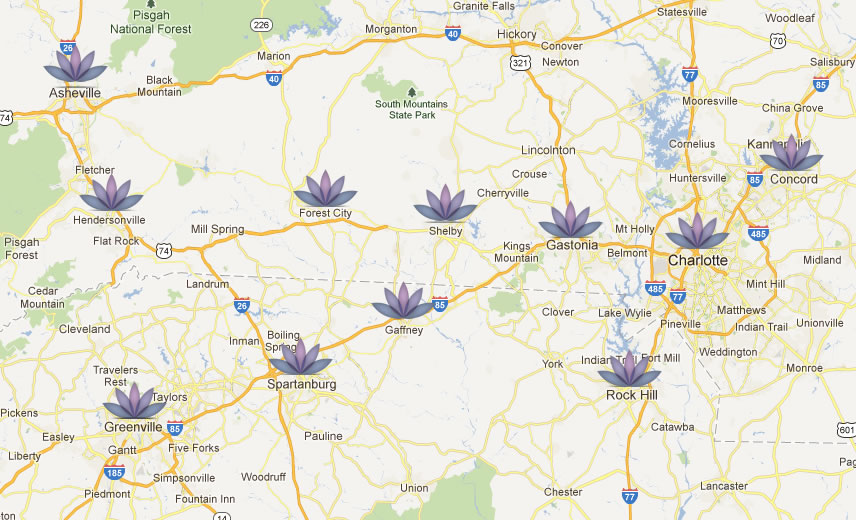 mobile massage service area